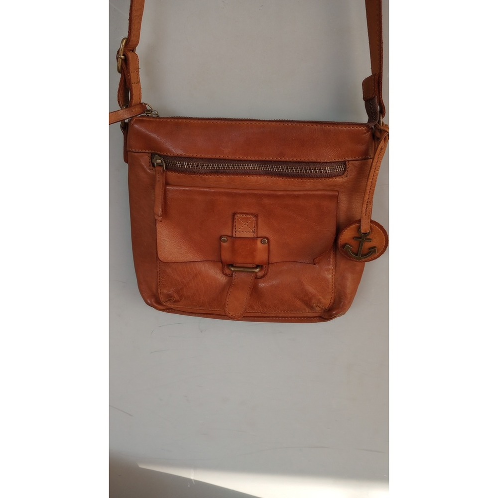 Harbour 2nd Leather Crossbody Bag Satchel Tan Brown‎ Adjustable